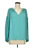 Current Air 100% Polyester Teal Long Sleeve Blouse Size M - photo 1