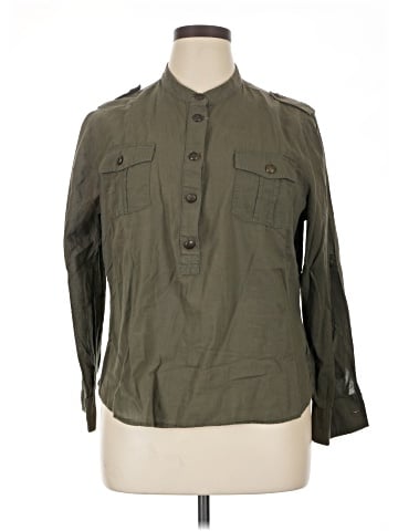 a.n.a. A New Approach 3/4 Sleeve Button-Down Shirt (view 1)
