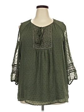 Black Rainn 3/4 Sleeve Blouse