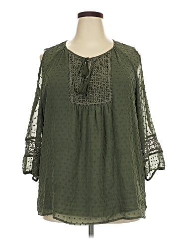 Black Rainn 3/4 Sleeve Blouse (view 1)