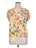 Democracy 100% Rayon Orange Short Sleeve T-Shirt Size 1X - photo 1