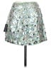 Lulus 100% Polyester Metallic Silver Green Casual Skirt Size XS - photo 2