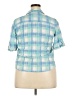 Cathy Daniels Blue Short Sleeve Button-Down Shirt Size 2X - photo 2