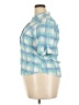 Cathy Daniels Blue Short Sleeve Button-Down Shirt Size 2X - photo 5