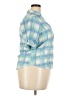 Cathy Daniels Blue Short Sleeve Button-Down Shirt Size 2X - photo 4