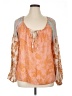 Johnny Was 100% Rayon Orange Long Sleeve Blouse Size XL - photo 1