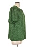 Les Serein 100% Polyester Green Short Sleeve Blouse Size L - photo 4