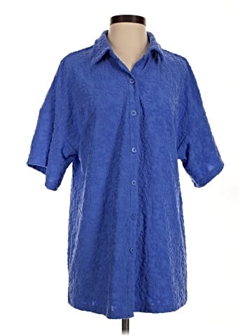 By Anthropologie Short Sleeve Button-Down Shirt (view 1)