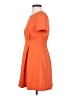 LUCCA Solid Orange Casual Dress Size XS - photo 5