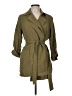 Chico's Solid Green Trenchcoat Size 8 - 10 - photo 1