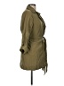Chico's Solid Green Trenchcoat Size 8 - 10 - photo 4