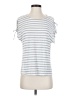Green Envelope Stripes Silver Short Sleeve T-Shirt Size S - photo 1