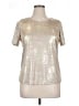 Assorted Brands Metallic Silver Short Sleeve Top Size XL - photo 1