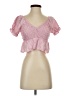 Shein Pink Short Sleeve Blouse Size 4 - photo 1