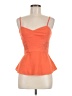 Bebe 100% Polyester Orange Sleeveless Top Size 6 - photo 1