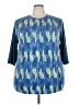 Lularoe Blue 3/4 Sleeve T-Shirt Size 24 - 26 - photo 1