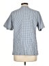 Travelsmith Checkered-gingham Blue Short Sleeve Blouse Size L - photo 2