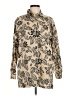 Harve Benard Floral Tan Long Sleeve Button-Down Shirt Size M - photo 1