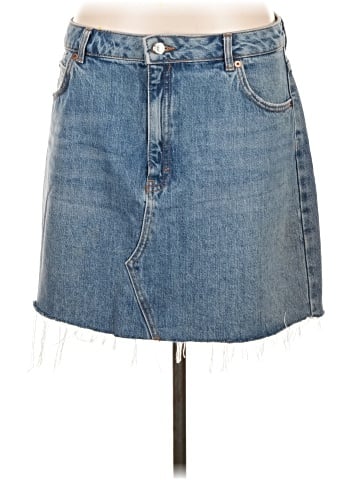 Topshop Denim Skirt (view 1)