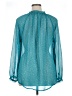 Elle 100% Polyester Teal Long Sleeve Blouse Size XL - photo 2