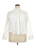 Free Assembly 100% Cotton White 3/4 Sleeve Button-Down Shirt Size XXL - photo 1