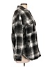 Angel Kiss 100% Polyester Plaid Gray Black Coat Size L - photo 4