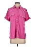 Melissa Odabash Pink Short Sleeve Button-Down Shirt Size S - photo 1