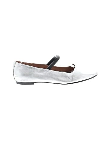 Madewell The Greta Ballet Flat in Metallic Leather (view 1)