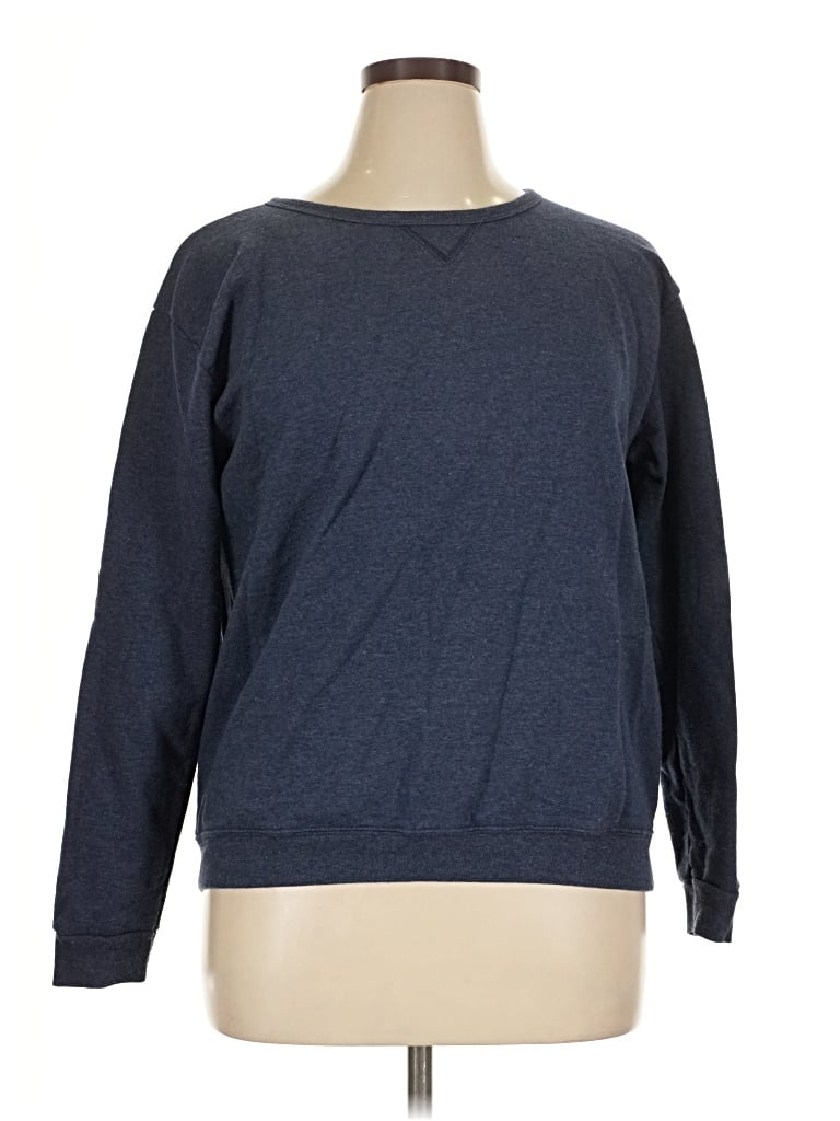 Pre-owned Hanes Sweatshirt In Blue