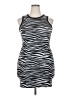 No Boundaries 100% Recycled Polyester Animal Print Silver Casual Dress Size XXL - photo 1