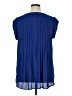 DR2 100% Polyester Blue Sleeveless Blouse Size 1X - photo 2