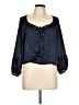 XXI 100% Polyester Blue 3/4 Sleeve Blouse Size L - photo 1