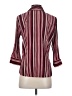 Fred David Stripes Burgundy 3/4 Sleeve Blouse Size S - photo 2