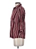 Fred David Stripes Burgundy 3/4 Sleeve Blouse Size S - photo 5