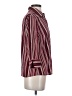 Fred David Stripes Burgundy 3/4 Sleeve Blouse Size S - photo 4