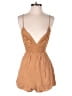 Illa Illa 100% Rayon Hearts Tan Romper Size S - photo 1