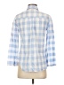 Persifor Checkered-gingham Blue 3/4 Sleeve Button-Down Shirt Size S - photo 2