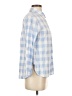Persifor Checkered-gingham Blue 3/4 Sleeve Button-Down Shirt Size S - photo 4