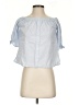 Atmosphere Blue Short Sleeve Blouse Size 4 - photo 1