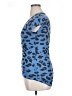 Silvergate 100% Polyester Animal Print Blue Short Sleeve T-Shirt Size 1X - photo 5