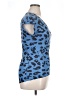 Silvergate 100% Polyester Animal Print Blue Short Sleeve T-Shirt Size 1X - photo 4