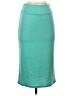 Azules Solid Teal Casual Skirt Size S - photo 1
