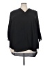 Worthington 100% Polyester Black 3/4 Sleeve Blouse Size 4X - photo 1