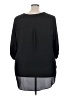 Worthington 100% Polyester Black 3/4 Sleeve Blouse Size 4X - photo 2