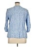 Chico's 100% Cotton Blue 3/4 Sleeve Blouse Size XL (3) - photo 2