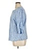 Chico's 100% Cotton Blue 3/4 Sleeve Blouse Size XL (3) - photo 5