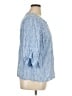 Chico's 100% Cotton Blue 3/4 Sleeve Blouse Size XL (3) - photo 4
