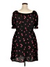 Just Found 100% Rayon Hearts Black Casual Dress Size 2X - photo 2