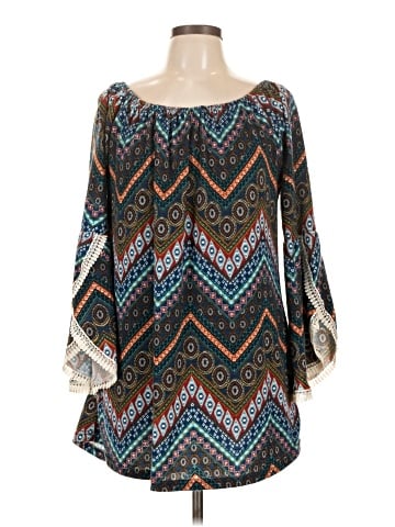 Win Win 3/4 Sleeve Blouse (view 1)