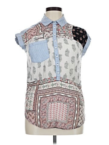 Intro Sleeveless Button-Down Shirt (view 1)